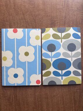 Orla Kiely Retro Floral Notebook Set of 2 NWOT